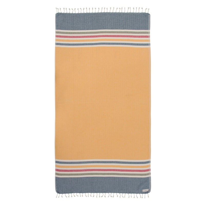 Sand Cloud Turkish Beach Towel - Sand Free - Fast Drying -100% Certified Organic Turkish Cotton Yarn - Great for Beach Bath or as a Blanket - As Seen on Shark Tank - Chains (Honey) - Image 1